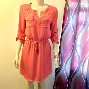 daniel rainn orange casual dress